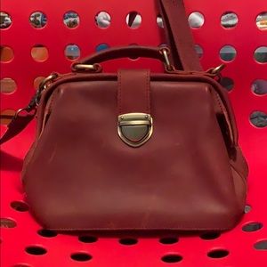 Jesslyn Blake Maroon Leather Bag by Anthropologie